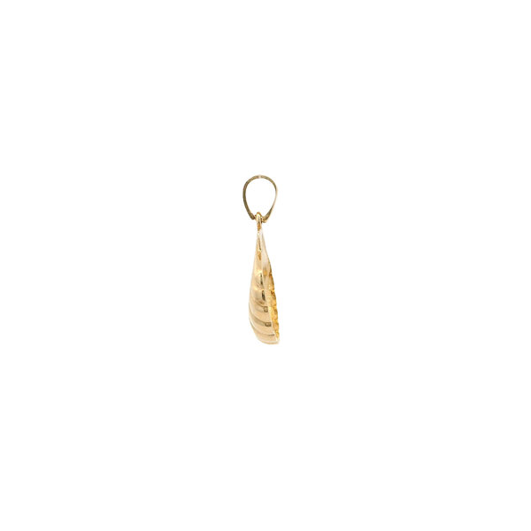 14K Yellow Gold 20x15mm Polished Shell Charm