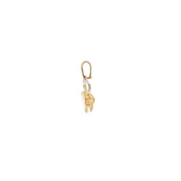 14K Yellow and White Gold Polished Crab Charm 15x14mm