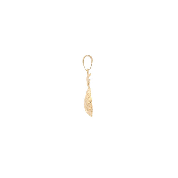 14K Yellow Gold Textured Pineapple Charm