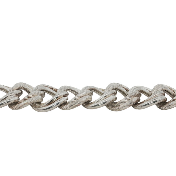 Sterling Silver Estate 14mm Polished and Textured Link Bracelet 8"