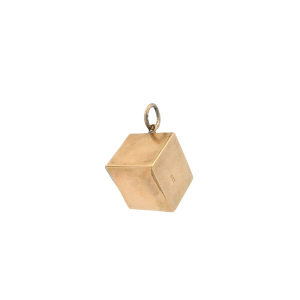 9K Yellow Gold 1960's 10 Shilling Note Charm 25x18mm