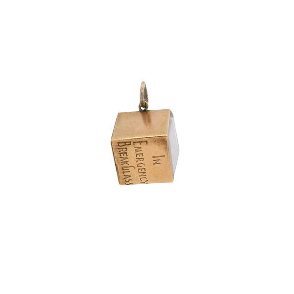 9K Yellow Gold 1960's 10 Shilling Note Charm 25x18mm