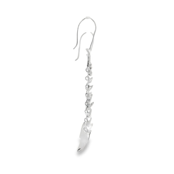 Sterling Silver Articulated Bonefish Dangle Earrings