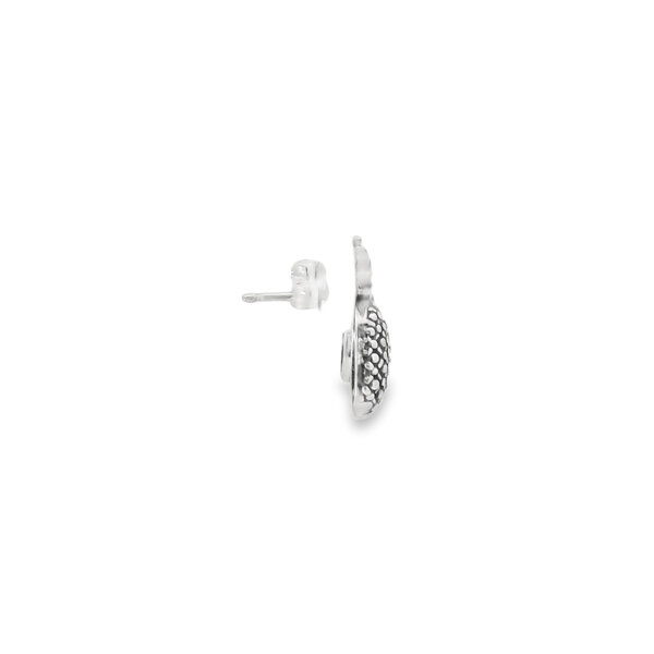 Sterling Silver Textured Pineapple Post Earrings
