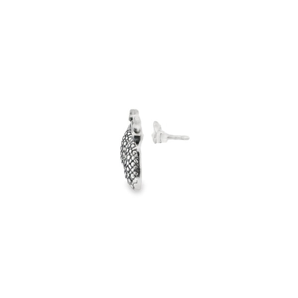 Sterling Silver Textured Pineapple Post Earrings