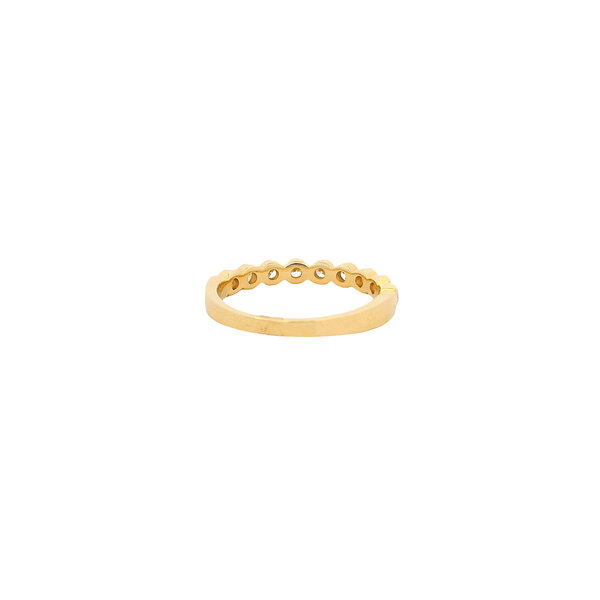 10K Yellow Gold .50ct Round Diamond Bezel Band Size 7