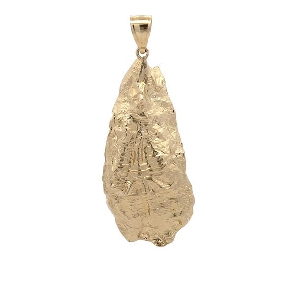 14K Yellow Gold Oyster Pendant Gold Creations Original
