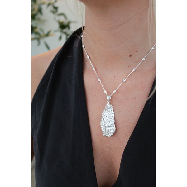 Sterling Silver Gold Creations Oyster Shell Pendant