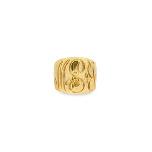 14K Yellow Gold GC Medium Cigar Band With Hand Engraving