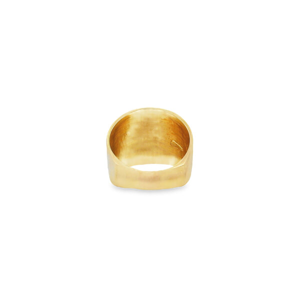 14K Yellow Gold GC Medium Cigar Band With Hand Engraving