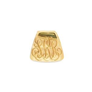 14K Yellow Gold Large Slide with Hand Engraving