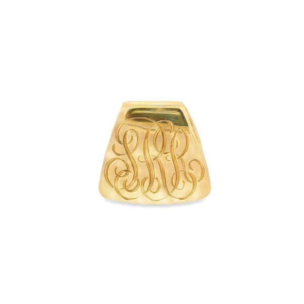 14K Yellow Gold Large Slide with Hand Engraving