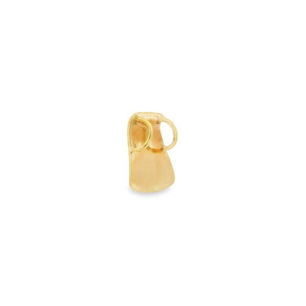 14K Yellow Gold GC Mini Slide Pendant with Hand Engraving
