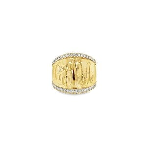 14K Yellow Gold .45ct GC Diamond Cigar Band