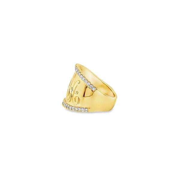14K Yellow Gold .45ct GC Diamond Cigar Band