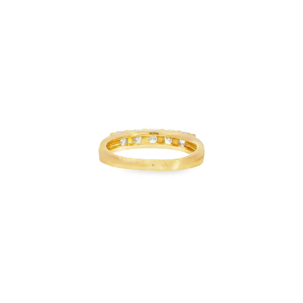 14K Yellow Gold 1ct Lab Grown Diamond 5 Stone Band Size 7