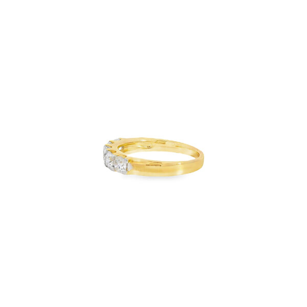 14K Yellow Gold 1ct Lab Grown Diamond 5 Stone Band Size 7