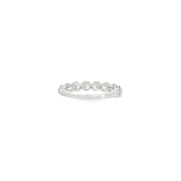 14K White 2ct Round Lab Grown Diamond Double Prong Band Size 7