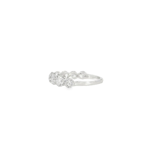 14K White 2ct Round Lab Grown Diamond Double Prong Band Size 7