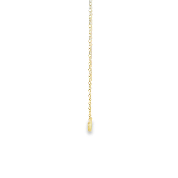 14K Yellow Gold .25ct Diamond Bezel Split Chain Necklace 19"