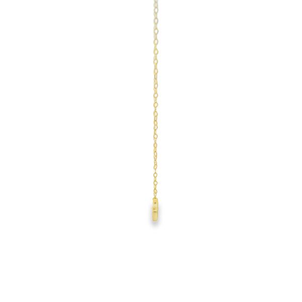 14K Yellow Gold .25ct Diamond Bezel Split Chain Necklace 19"