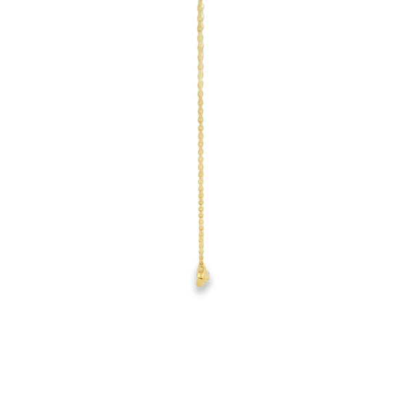 14K Yellow Gold .20ct Marquise Diamond East to West Split Chain Necklace 16"-17"-18"