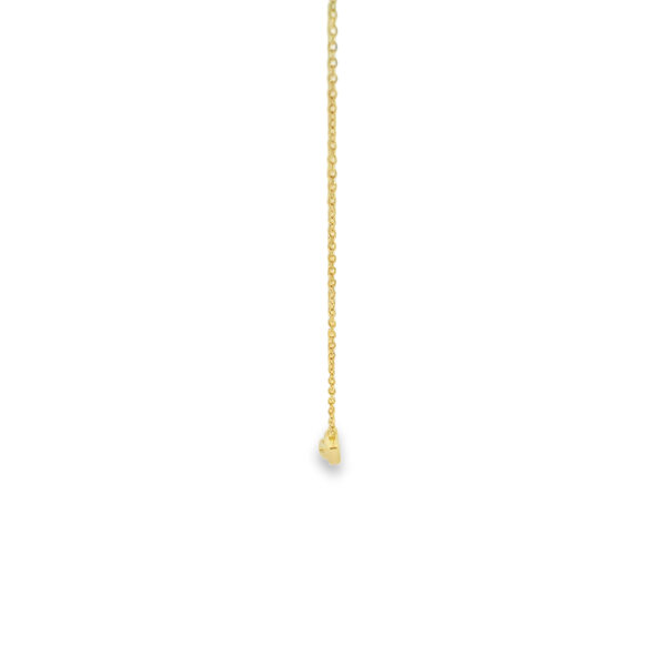 14K Yellow Gold .20ct Marquise Diamond East to West Split Chain Necklace 16"-17"-18"