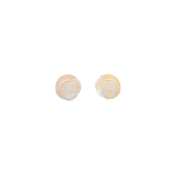 18K Yellow Gold Estate 11.3x12mm Golden Freshwater Pearl Post Earrings