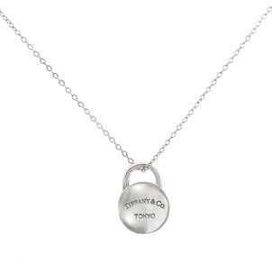 SS Estate Tiffany & Co Padlock Necklace Adj 17.75"