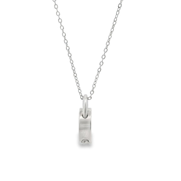 Sterling Silver Estate Tiffany & Co Padlock Necklace Adjustable 17.75"