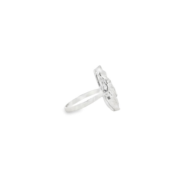 Sterling Silver Gold Creations Original Oyster Shell Ring Medium Size 7