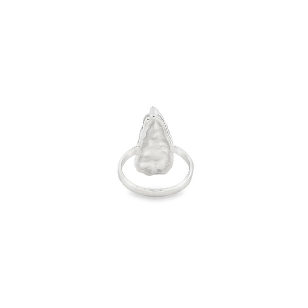 Sterling Silver Gold Creations Original Oyster Shell Ring Medium Size 7