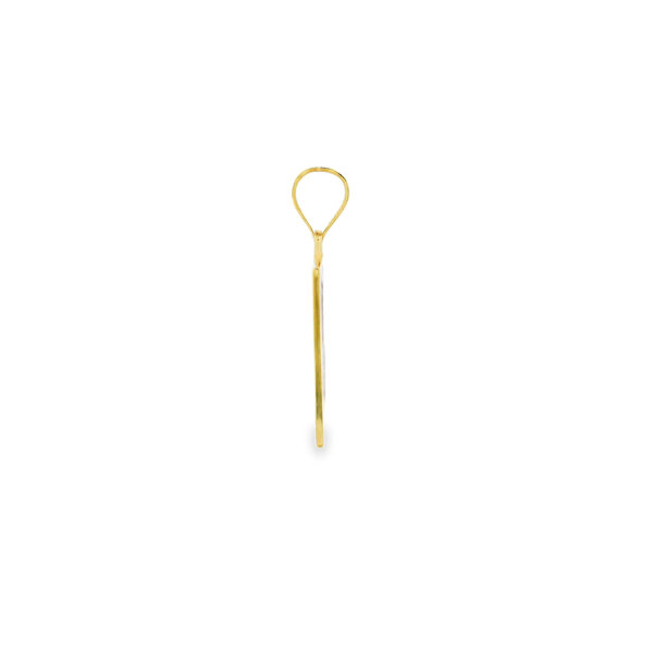 14K Yellow Gold Enamel Big Red Citadel Flag Pendant-Large