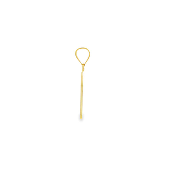 14K Yellow Gold Enamel Big Red Citadel Flag Pendant-Large