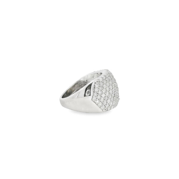 10K White Gold 3ct Diamond Pave 9 Row Band Size 8