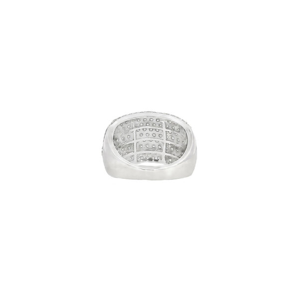 10K White Gold 3ct Diamond Pave 9 Row Band Size 8