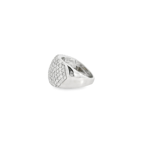 10K White Gold 3ct Diamond Pave 9 Row Band Size 8