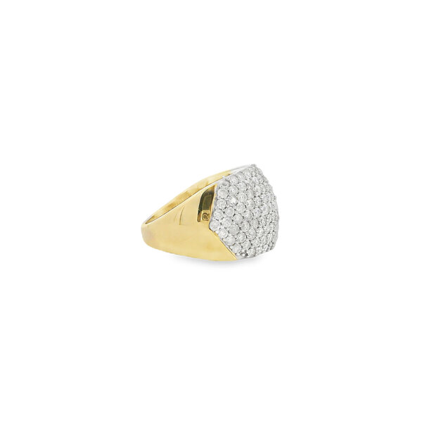 10K White Gold 3ct Diamond Pave 9 Row Band Size 7