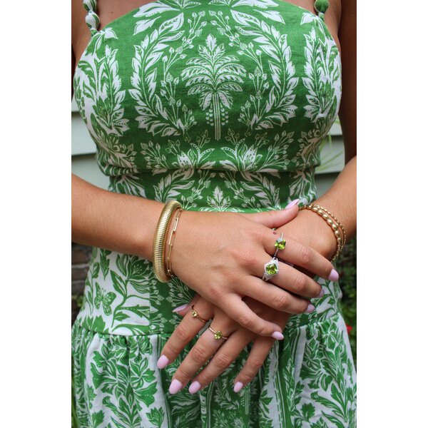 14K Yellow 11mm Rounded Omega Flexible Bracelet 7.5 Inches