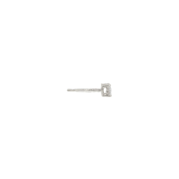 14K White Gold .50ct Round Lab Grown Diamond Solitaire Post Earrings