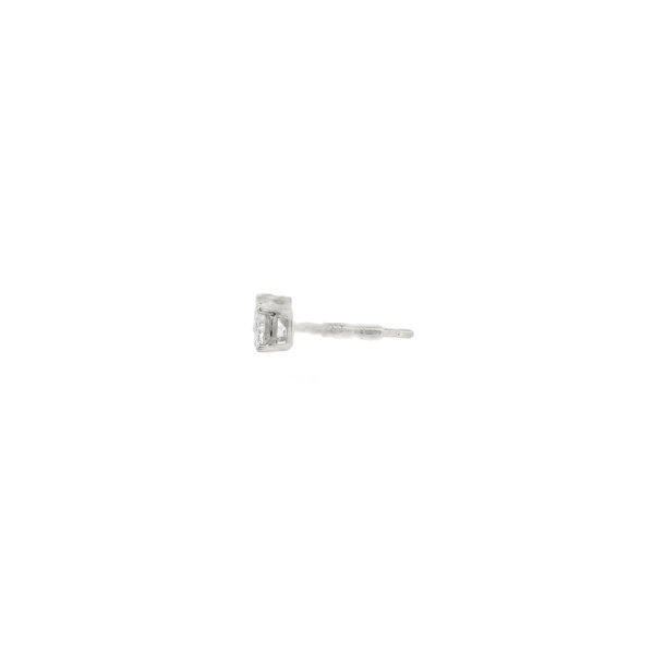 14K White Gold .50ct Round Lab Grown Diamond Solitaire Post Earrings