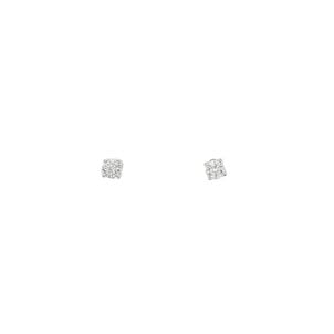 14KW .25ct Round Lab Grown Dia Solitaire Post Earrings
