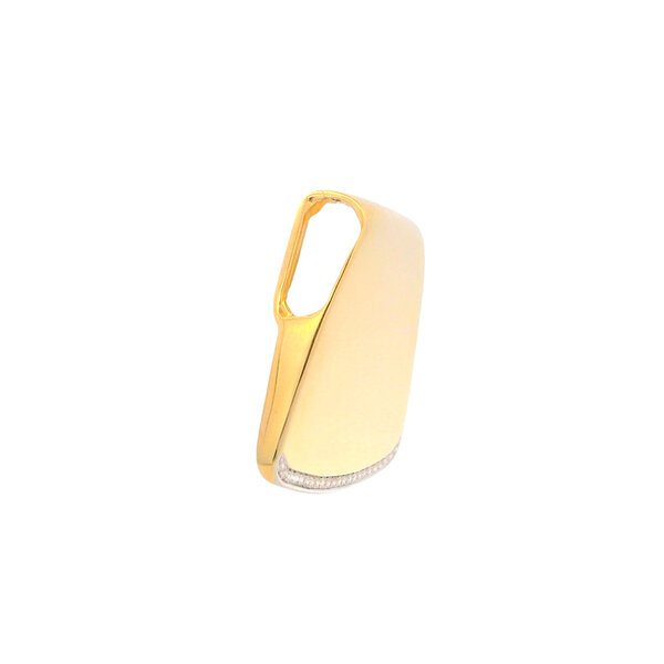 14K Yellow Gold GC Original .20ct Diamond Large Slide with Hand Engraving