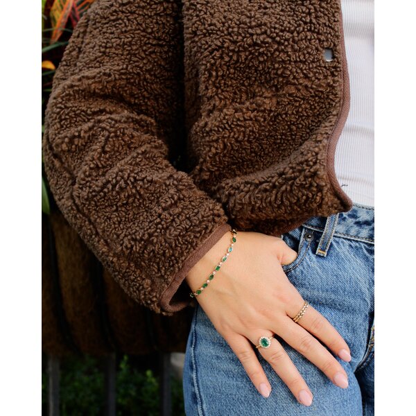 14K Yellow Gold 1.14ct Oval Emerald .38ct Diamond Milgrain Ring Size 6.5