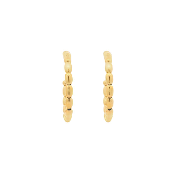 Gold Filled Medium Rice Bead Hoops 29mm