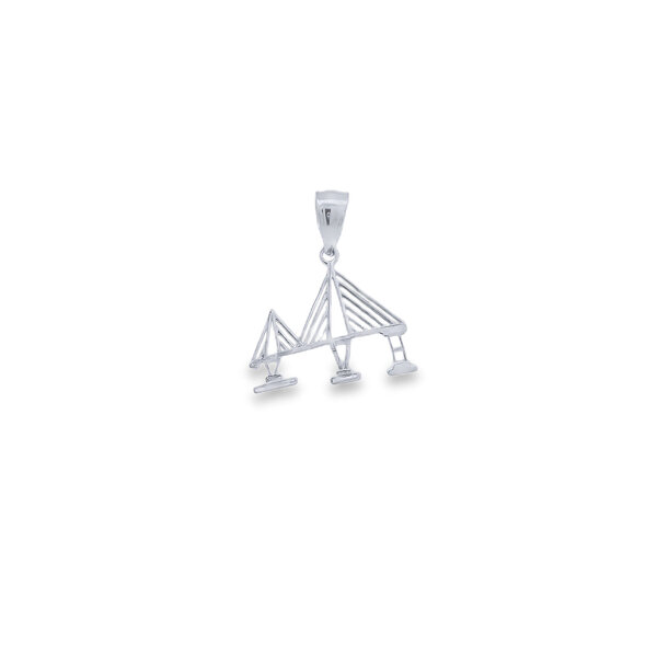 Sterling Silver Gold Creations Original Ravenel Bridge Charm 21x17mm