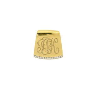 14KY .10ct Diamond Medium Light Slide with Hand Engraving