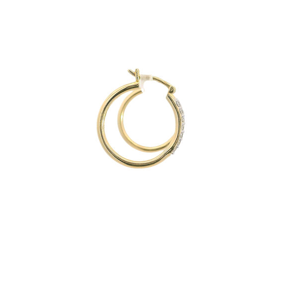 10K Yellow Gold 2x21mm .25ct Diamond Polished Hoops