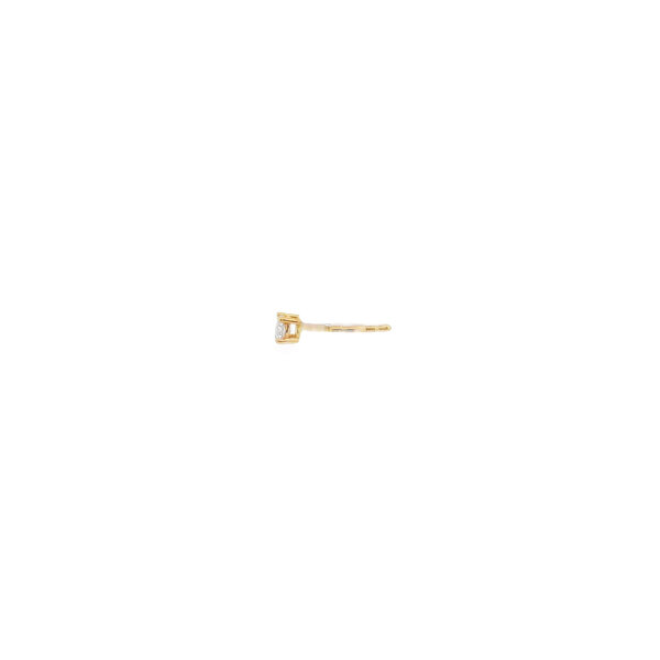 14K Yellow Gold .25ct Round Lab Grown Diamond Solitaire Post Earrings