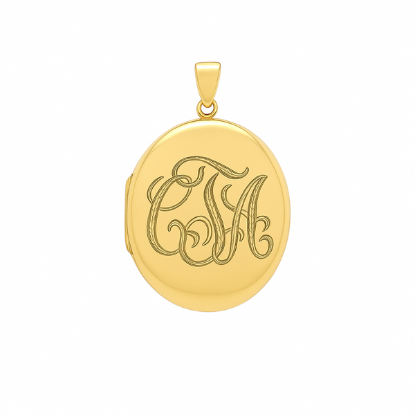 14K Yellow Gold 45x27mm Polished Locket